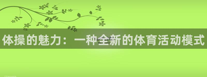 凯发官网下载注册：体操的魅力：一种全新的体育活动模式